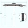 Sonkuki 10x6.5 FT Outdoor Patio Umbrella Market Table Umbrella With a Crank for Garden, Deck and Pool - 3 of 4
