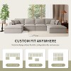 142'' U-Shaped Modular Sectional Sofa, Luxury Fully Compressed Couch with Ottomans & Cloud-Like Cushions - ModernLuxe - 4 of 4