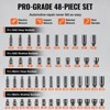 VEVOR Drive Impact Socket Set 1/4"  - 14 Piece Deep Socket Set Metric 4-15mm - 6 Point Cr-Mo Alloy Steel for Auto Repair - Easy-to-Read,BLACK - 4 of 4