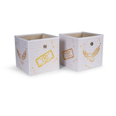Ukonic Harry Potter Hedwig 11-Inch Storage Bin Cube Organizers | Set of 2