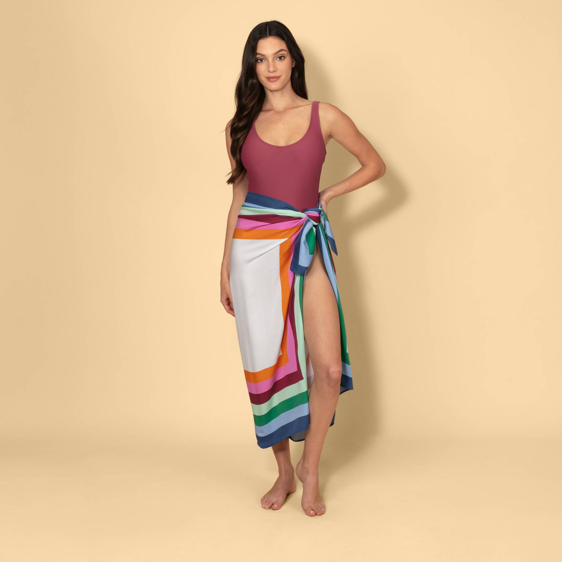 Solid & Striped Women's Sarong - Multicolor One Size Fits Most