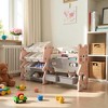 Mshliw Kids Toy Storage Organizer with 12 Bins and 2-Tier Bookshelf, Multi-Functional Toy Shelf for Playroom, Bedroom, or Classroom - 2 of 4