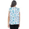 Casual Nights Women's Snap Front Smock Cobbler Woven Scrub Apron with Pockets - Blue Butterfly - 3X-Large - 4 of 4