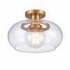 Elk Home Clement 1 - Light Semi-Flush Mount in  Brushed Gold - 3 of 4