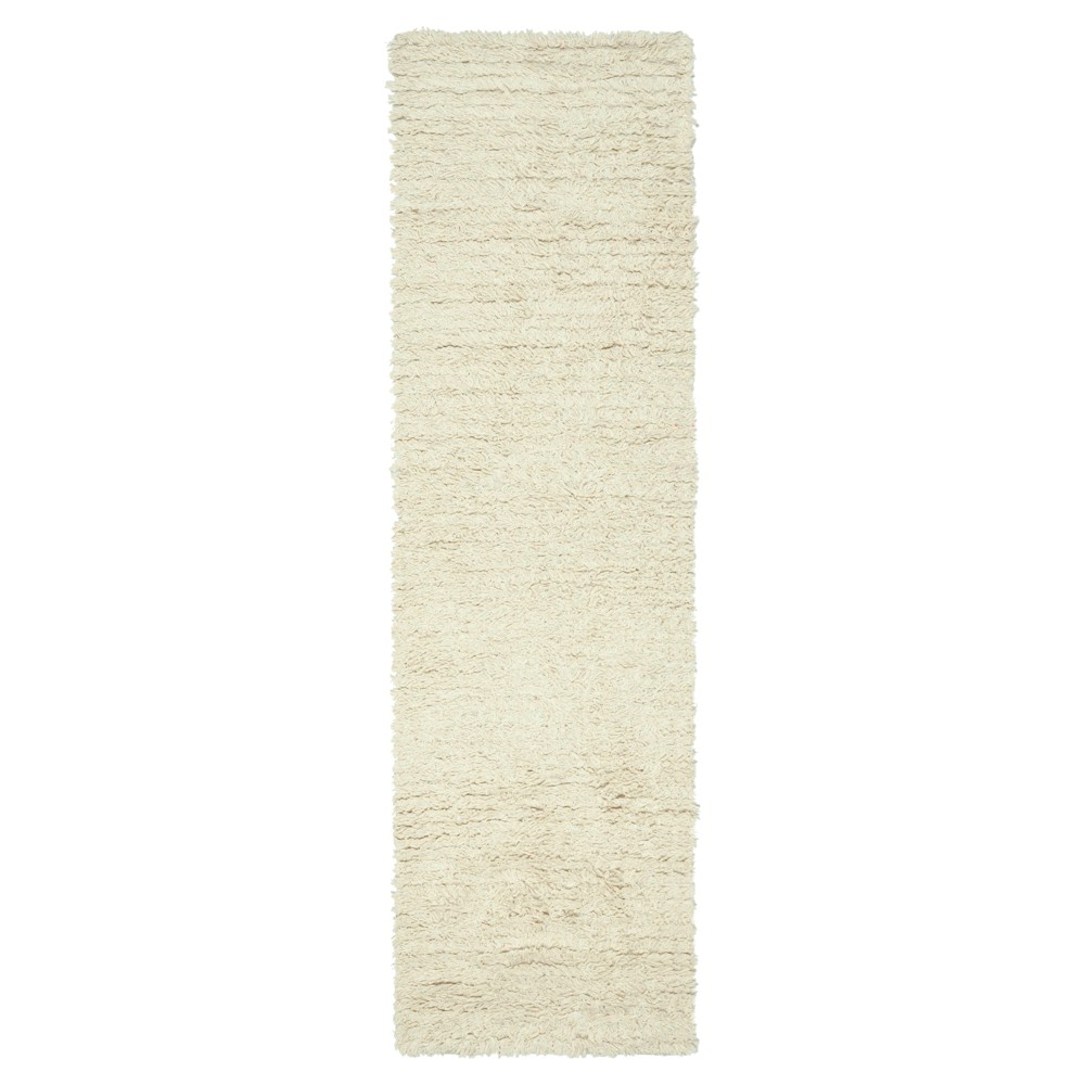 2'3inx8' Runner Ivory Solid Tufted - Safavieh