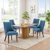 IULULU Dining Chairs, Upholstered Featuring Tufted Back Design and Solid Wood Legs Set of 2 - 3 of 4