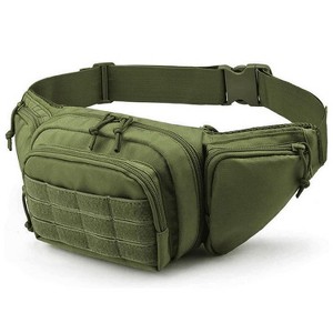 NPolar Men's Tactical Fanny Pack for Concealed Carry, Military Waist Bag with Adjustable Strap, Quick Release & Pockets for Hiking & Travel ArmyGreen - 1 of 4