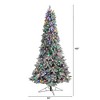 Nearly Natural 8.5-ft Flocked British Columbia Mountain Fir Artificial Christmas Tree with 120 Multi Color Globe Bulbs and 1513 Bendable Branches - 2 of 4