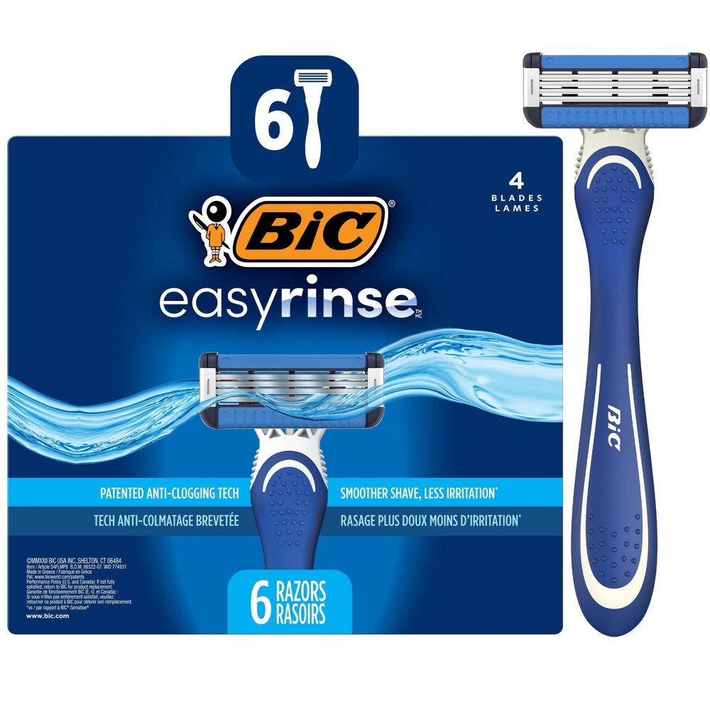 Photos - Shaver BIC Men's Easy Rinse Razors - 6ct 