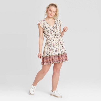 button front short sleeve dress