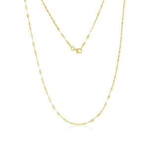 Classic Gold 14K Yellow Gold Oval Linked Mirror Chain - Available Sizes: 16 , 18 , 20 Inches - 1 of 3