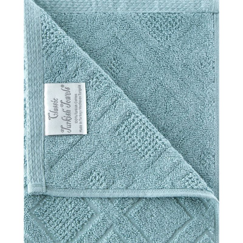 6pc LaRue Turkish Cotton Bath Towel Set Green - Makroteks, 3 of 7