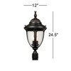 John Timberland Casa Sierra Vintage Rustic Post Light Bronze 24 1/2" Clear Seedy Glass Panels for Exterior Barn Deck House Porch Yard Patio Outside - 4 of 4