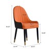 Dining Chairs Set of 6, Backrest Cushions and Black Metal Legs, Suitable for Restaurants, Kitchens, and Bedrooms Dining Room Chairs - 2 of 4