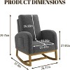 Acekool Upholstered Rocking Chair - 3 of 4