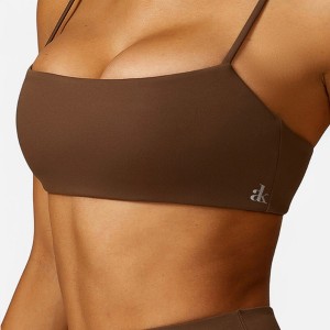 Anna-Kaci Active Women's Square Neck Sports Bra with Thin Straps - 1 of 4