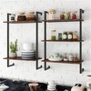 SKRAN 5-Piece Metal and Wood Bathroom Shelves Set, Multi-functional Hanging Storage for Home Organization - 2 of 4