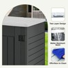35 Cubic Feet Capacity Outdoor Storage Shed with Padlock Latch,Horizontal  Storage Box for Backyards,Dark Gray - 3 of 4