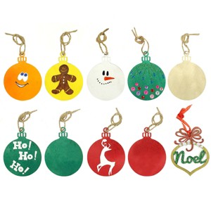 Wrapables Christmas Inspiration Wooden Ornament Hanging Tags (Set of 16) - 1 of 4
