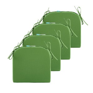ARTPLAN Outdoor Chair Cushions for Patio Furniture, Waterproof Outdoor Cushions, Round Corner Patio Chair Cushions Set of 4 with Ties,17"x16"x2" - 1 of 4