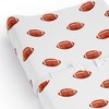 Sweet Jojo Designs Boy Changing Pad Sheet Football Brown and White - image 4 of 4