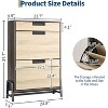 Shoe Storage Cabinet with 2 Flip Drawers and 1 Drawer, Entryway Shoe Organizer with Drawer, Freestanding Hidden Narrow Shoe Rack Cabinet - 2 of 4