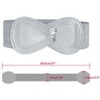INSPIRE CHIC Women's Interlock 8-shaped Faux Leather Buckle Elastic Belt 1 Pc - 3 of 4