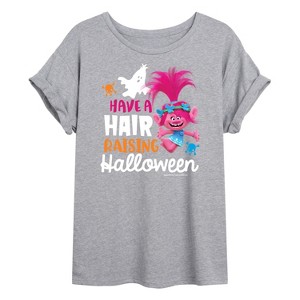 Women's - Trolls - Have A Hair Raising Halloween Poppy Oversized Graphic T-Shirt - 1 of 4