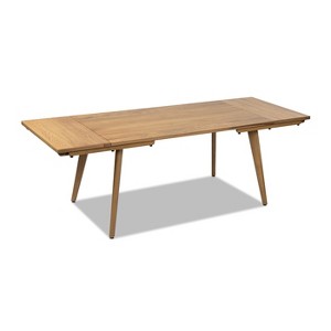 Jennifer Taylor Home Capri 59-90.5" Solid Oak Wood 4-6 Seat Extendable Leaf Dining Table - 1 of 4