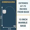 AF Lighting Arched Floor Lamp in Brushed Nickel with Fabric Shade - 2 of 3