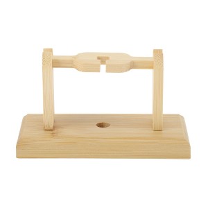 Unique Bargains Detachable Round Fan Style Fan Display Stand Bamboo - 1 of 4