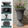 SEVOBAL 15.7" Planters Flower Pot 2-Pack Flower Pots with Award-Winning Design Indoor Outdoor Plants Green Plant Patio, Gray, 15.76"*15.76"*23.64" - 4 of 4