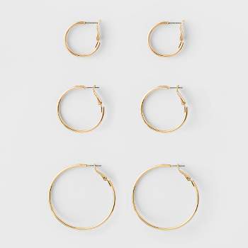 Hoop Earring Set 3pc - A New Day™