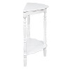 Gulches 42in Retro Circular Curved Half Moon Console Table with Cloud Design Top and Open Shelf Solid Wood Frame and Legs Milk White - 3 of 4