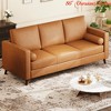 86" Leather Sofa, Mid-Century Modern Deep Seat Couch, PU Leather Couch, 3-Seat Sofa for Living Room, Office - 4 of 4