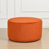 KINWELL Round Upholstered Pouf Ottoman Footrest - 4 of 4