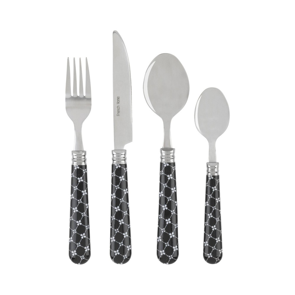 Photos - Cutlery Set French Home 16pc Stainless Steel Bistro Flatware Set Abstract Butterfly