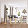 PawHut Wooden Dog Gate, 6-Panel Foldable Freestanding Pet Safety Barrier with Support Feet for House, Doorway, Stairs, Small and Medium Dogs - 3 of 4
