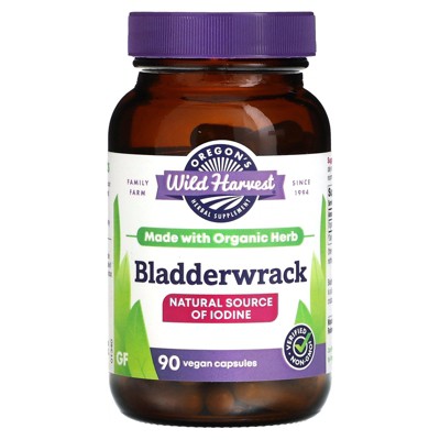 Oregon's Wild Harvest Organic Bladderwrack, 600 mg, 90 Organic Vegan Capsules