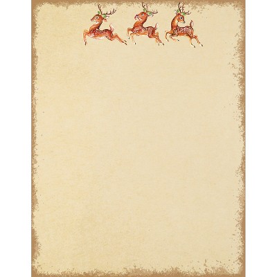 Great Papers! Holiday Stationery Letterhead Classic Reindeer Multicolor 50 sheets (2024036)