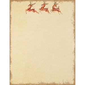 Great Papers! Holiday Stationery Letterhead Classic Reindeer Multicolor 50 sheets (2024036) - 1 of 4
