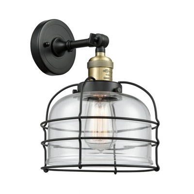 Bell Cage - 1 Light Wall Sconce In Traditional Style-12 Inches Tall and 9 Inches Wide