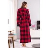 ADR Women's Robe Plush Fleece with Hood, Full Length Hooded Bathrobe Woman - 4 of 4