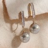 SOHI Women's Pink  Stone Drop Earrings - 2 of 3