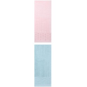 REGALWOVEN 2 Pack Embroidery Pattern Cotton Soft Absorbent Bathroom Hand Towels 14" x 30" - 1 of 4