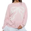 Women's Lace Bow Sweatshirt - Pretty Garbage - 3 of 4