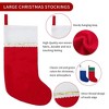 Aoibox 24 Pack Felt Christmas Stockings 19 Inch Red and White Hanging Ornaments White Cuff Gold Trim for Holiday Decorations - 3 of 4