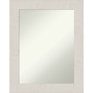 24" x 30" Rustic Plank White Wall Mirror for Bathroom Vanity - Amanti Art: Includes Mounting Hardware - 1 of 4