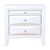 Royal Hampton 3 Drawer Wood  Nightstand By Ireland, White - 3 of 4