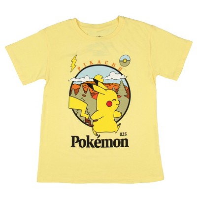 Pokemon Boys' Pikachu Outdoor Vintage Post Card Youth Graphic T-Shirt Kids
